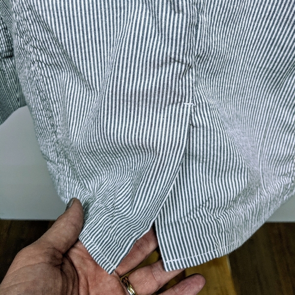 Women's Petite Dockers Coat  Pin Stripe Sz L - Picture 6 of 8